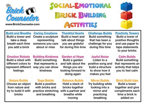 Social - Emotional Brick Building Activities 